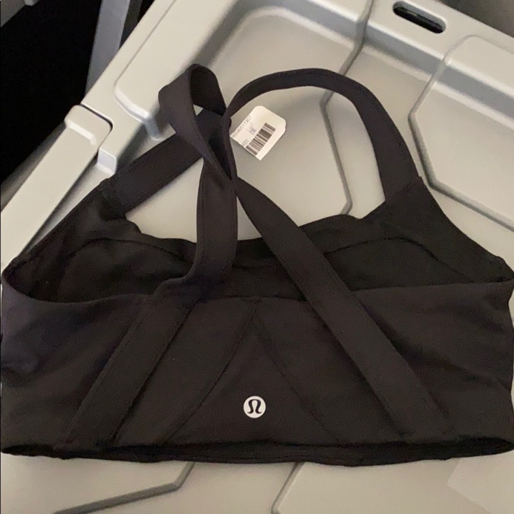 black Lulu sports bra